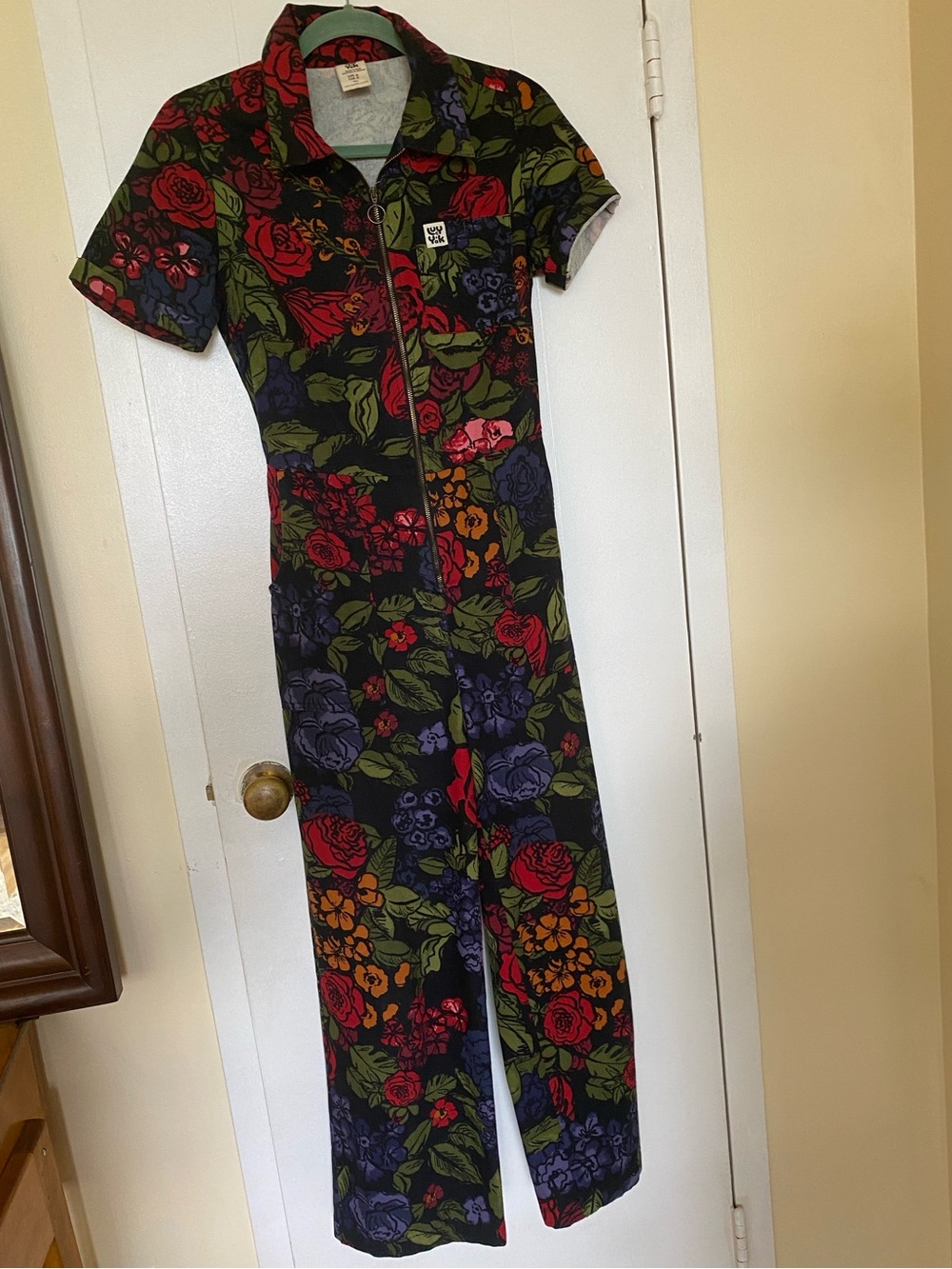 Lucy & Yak Ragan Floral Zip-Front Jumpsuit, small/US2